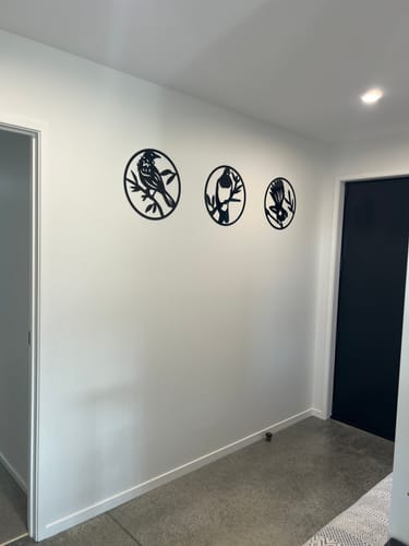 Customer photo review of NZ Native Birds Wall Art Set