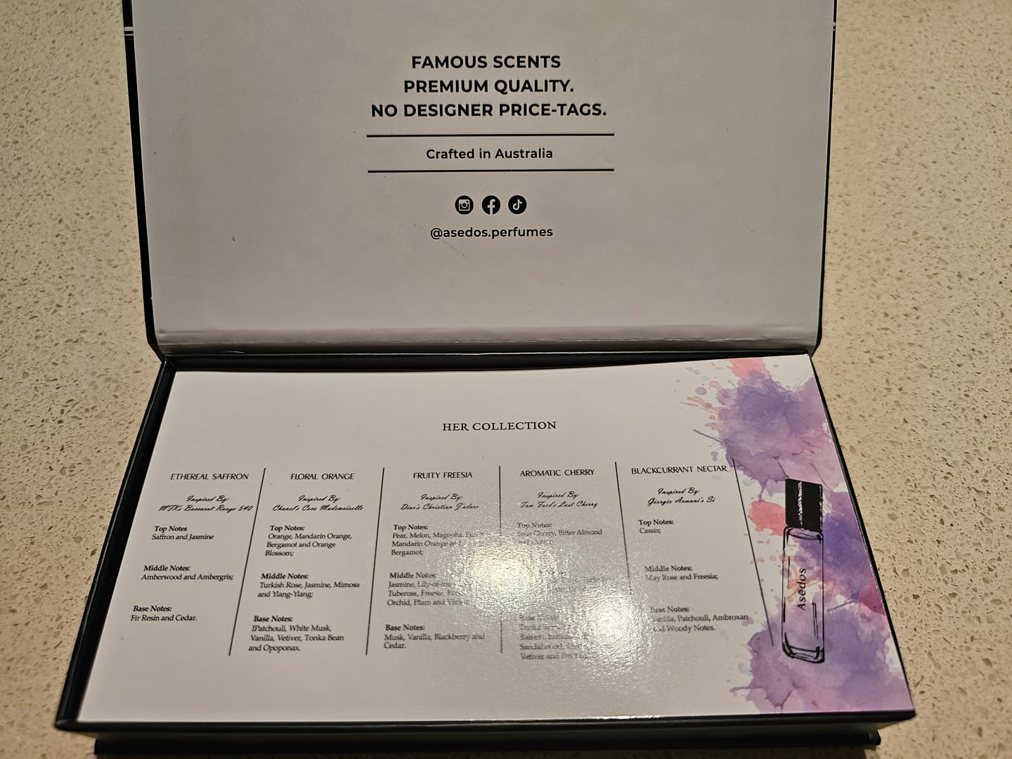 Customer photo review of Asēdos Perfume Oil Set - Her Collection