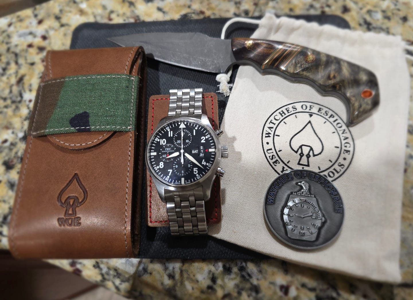 Customer photo review of Travel Pouch and Challenge Coin