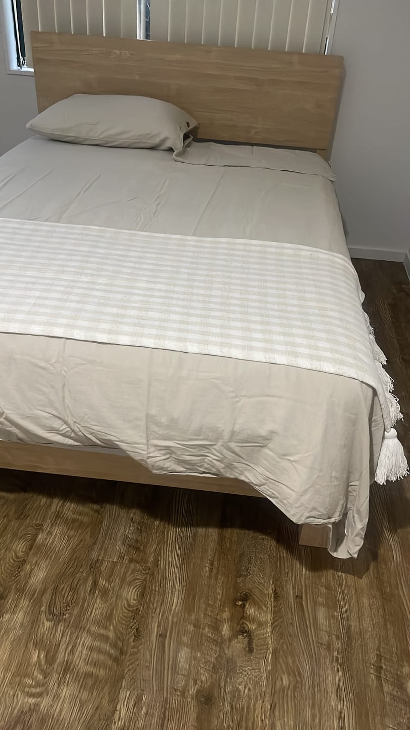 Customer photo review of Modena Bed Frame, Double, Oak