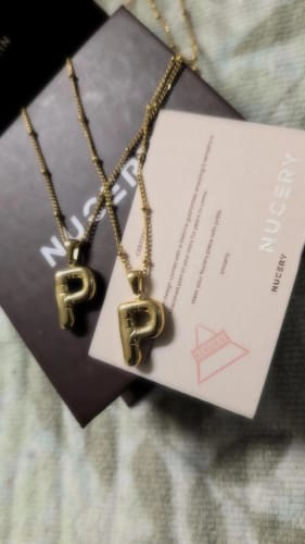 Customer photo review of Alphabet Necklace