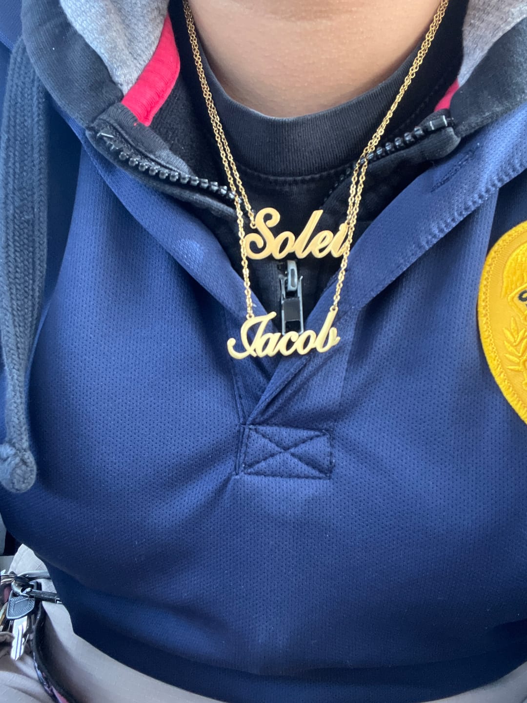 Customer photo review of LUX Name Necklace