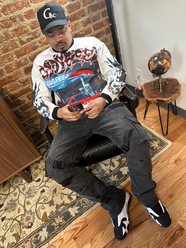 Customer photo review of Godspeed Pitstop L/S Tee White