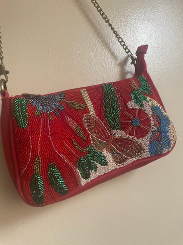 Customer photo review of Vermilion Butterfly Bloom Shoulder Bag