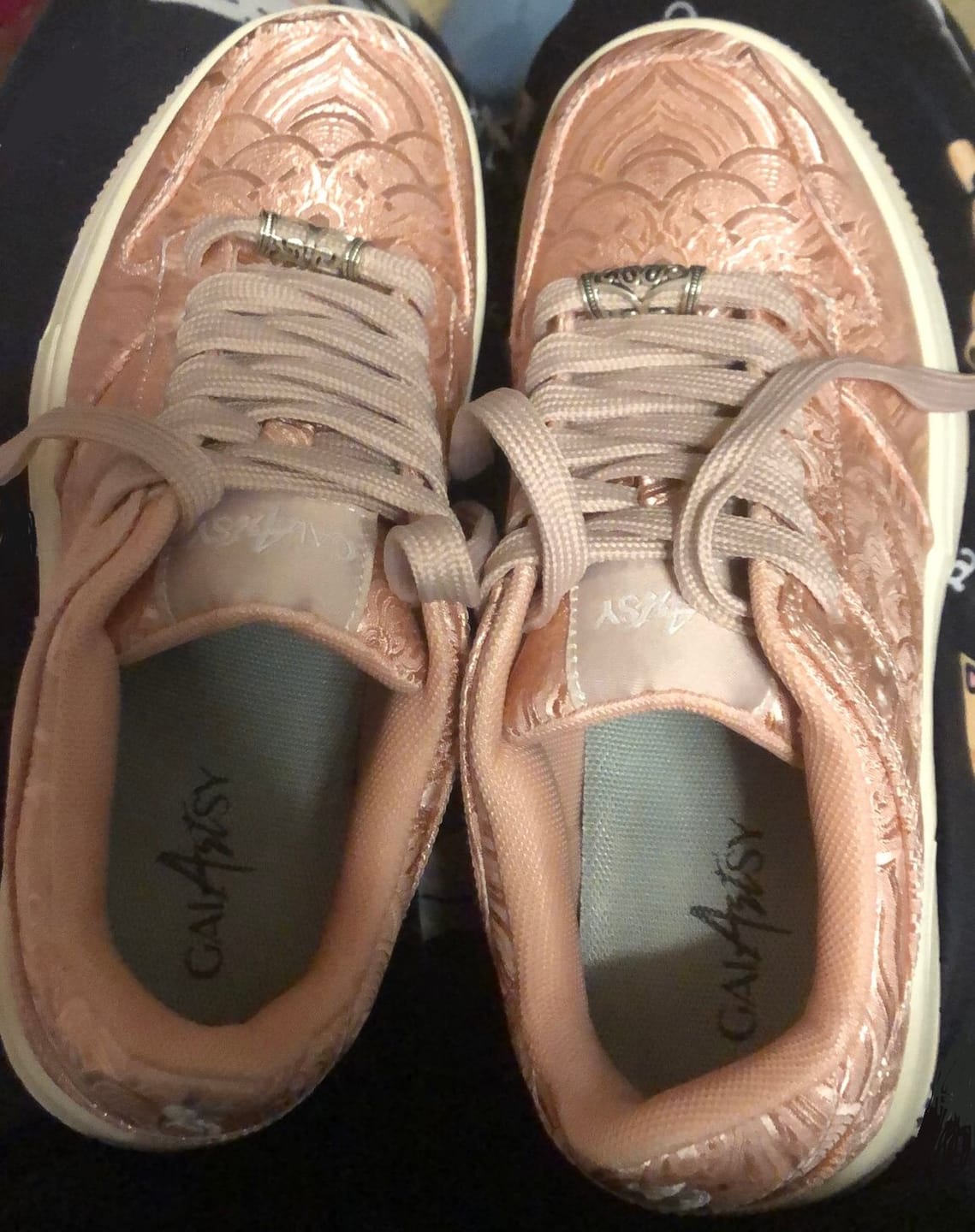 Customer photo review of Nihonga inspired Silk Sneakers