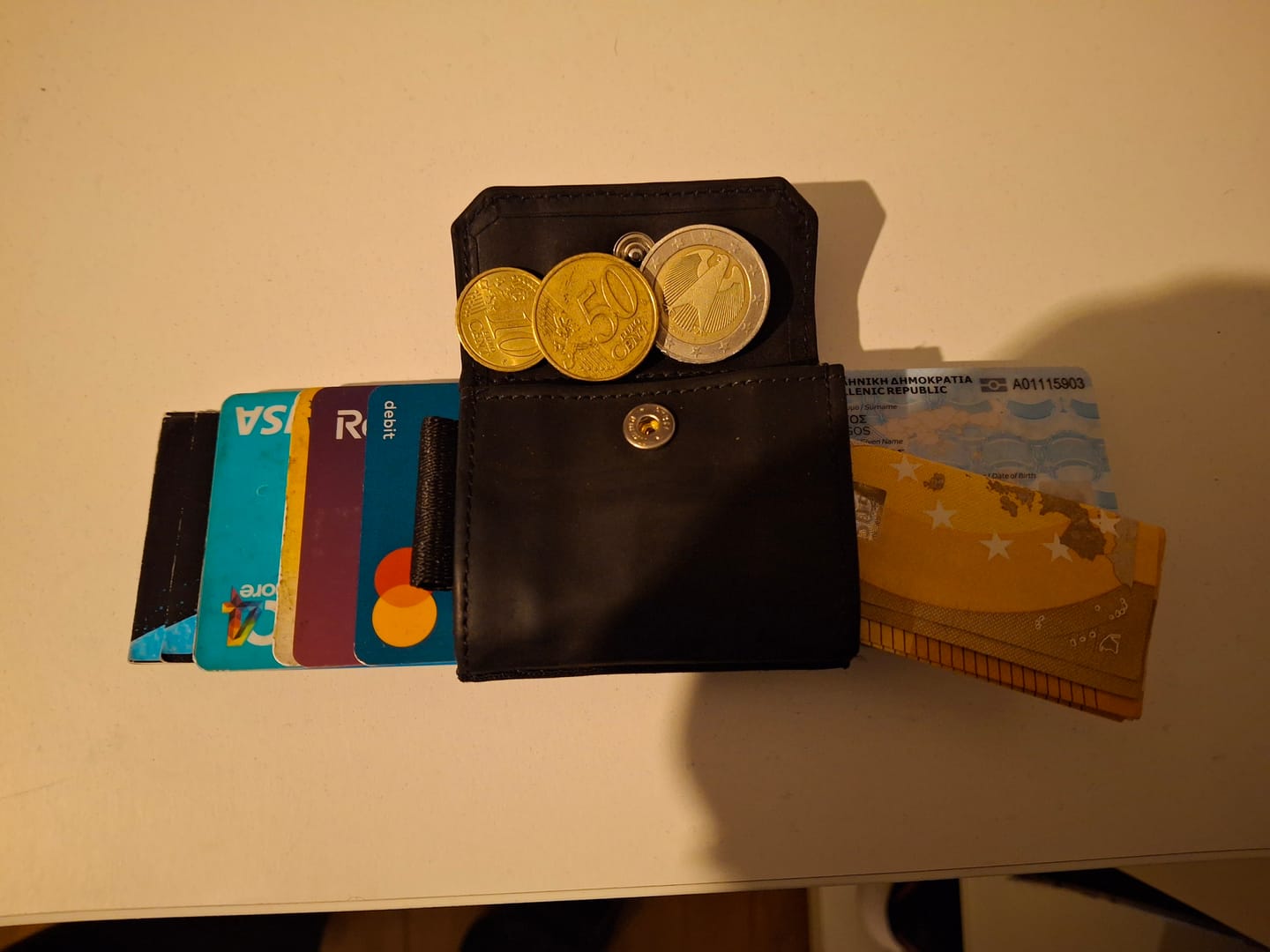 Customer photo review of Nano Boy Pocket card holder wallet with leather coin pocket