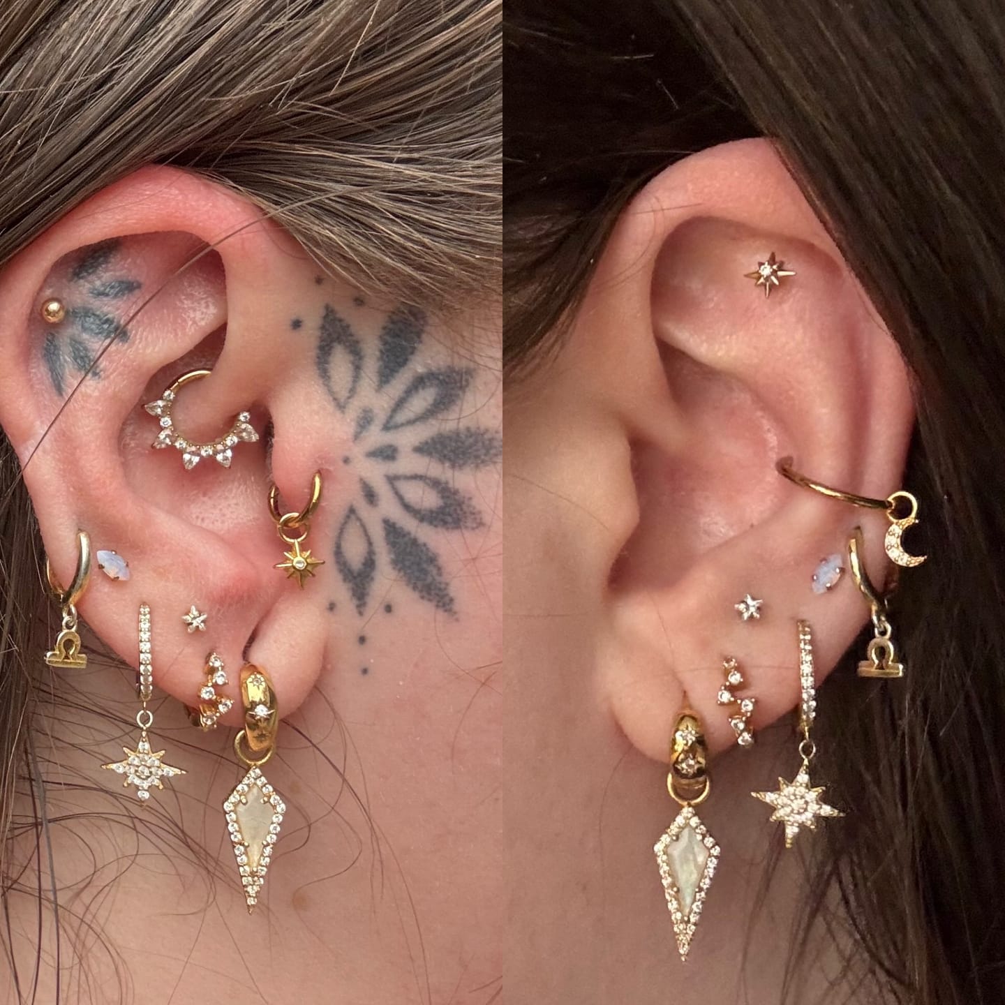 Customer photo review of AURA Mini Moonstone Pavé Kite Charm