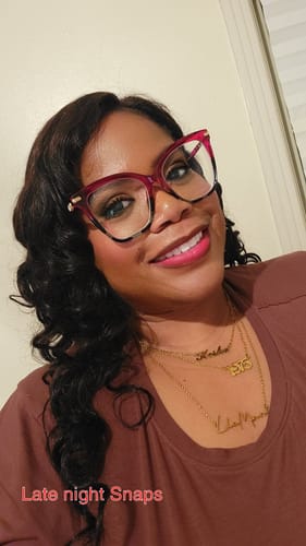 Customer photo review of Personalized Script Necklace