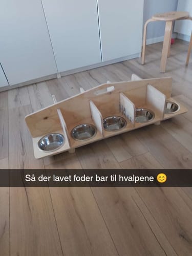 Customer photo review of Vand- og madskål rustfrit stål