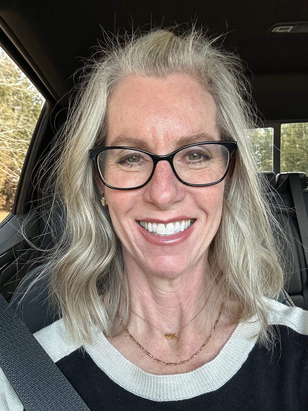 Customer photo review of Forever Love & Letter Gold Necklace