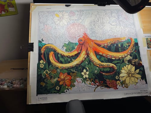 Customer photo review of Flowery Depths - Paint by Numbers