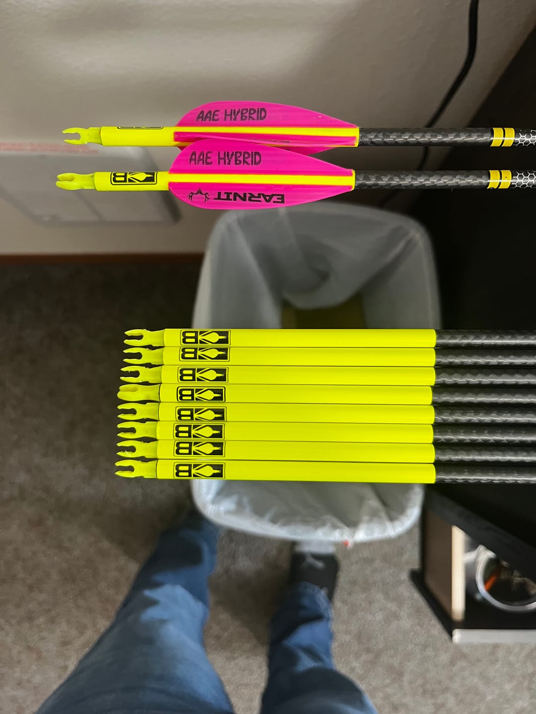 Customer photo review of Earn It - Hybrid 26 Arrow Fletchings
