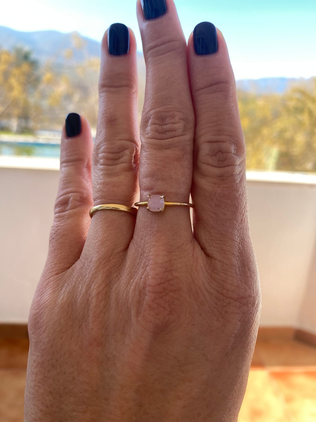 Customer photo review of Anillo Cuarzo Rosa | Amor - Sensibilidad