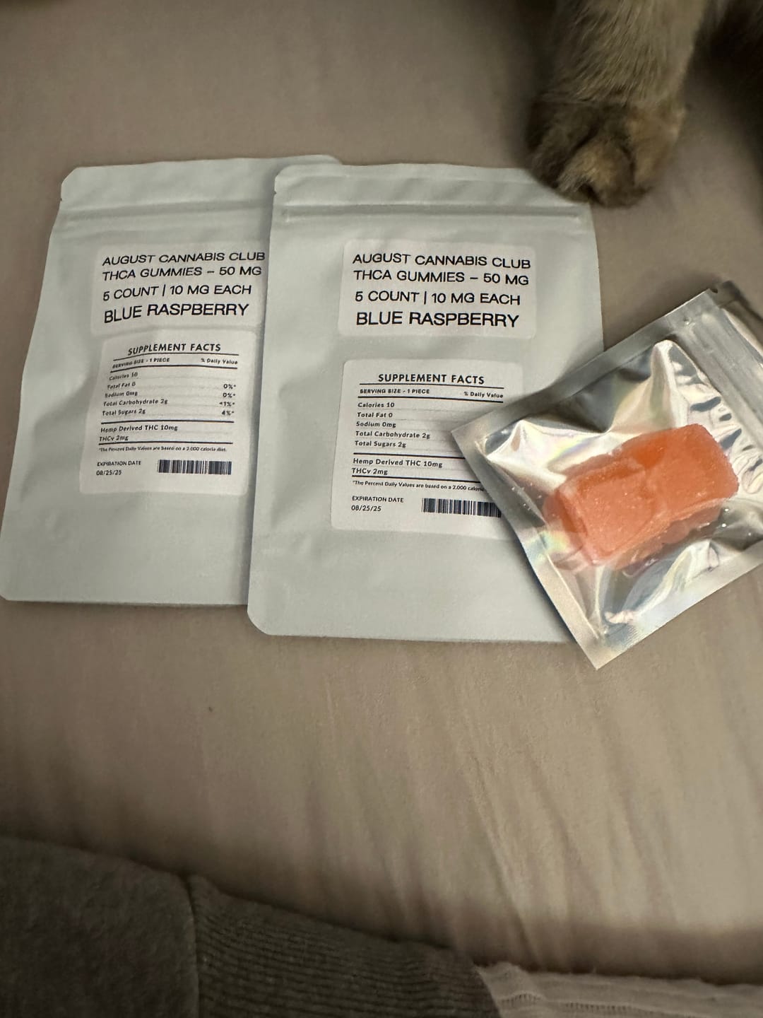 Customer photo review of Grape Gummies  | 5 Count - 10mg Each