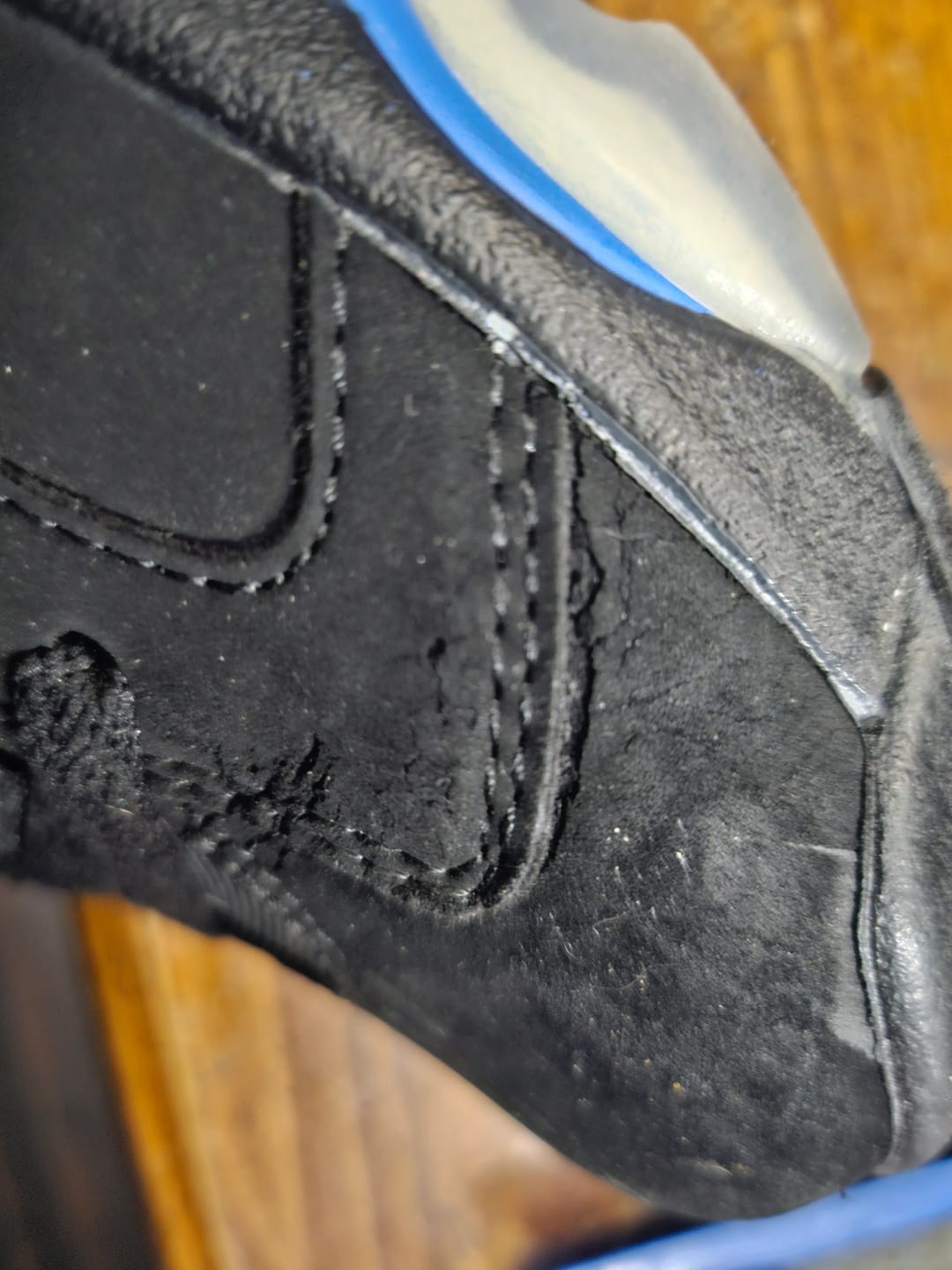 Customer photo review of Jordan 6 Retro "Black University Blue"