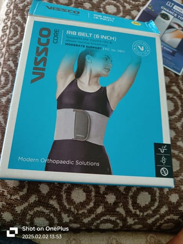 Customer photo review of Rib Belt | Provides Moderate Support to the Injured Ribs & Allows Normal Respiration (Grey)
