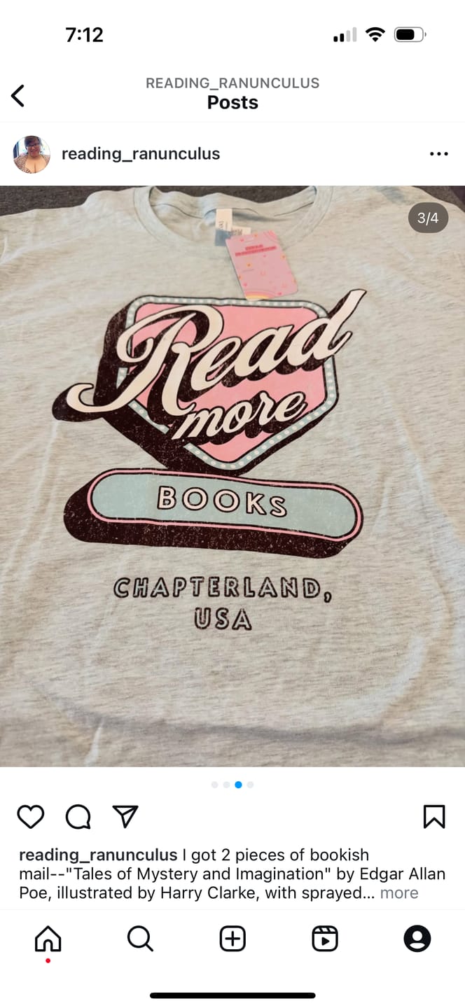 Customer photo review of Book Lovers Monthly T-Shirt Club