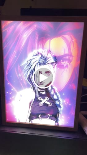 Customer video review of Arcane: League of Legends Anime LED Light Painting – Jinx’s Wild Beauty