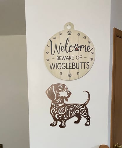 Customer photo review of Dachshund Portrait Sign