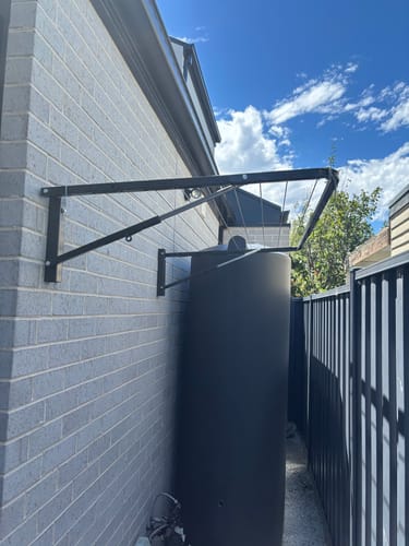 Customer photo review of Sky Dry Custom Made Folding Frame Clothesline