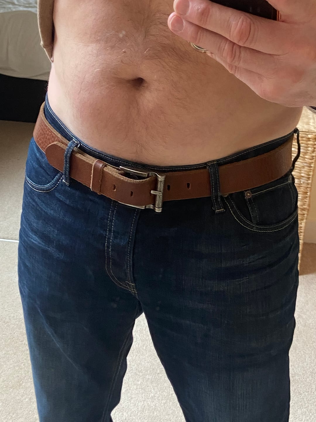 Customer photo review of The Pinnacle Belt - Black 100 % Premium Leather Belt
