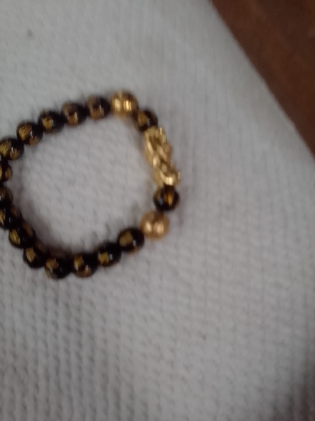 Customer photo review of Buddha Stones FengShui PiXiu Obsidian Wealth Bracelet