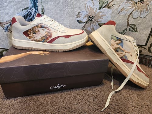 Customer photo review of The Creation of Adam Sneakers