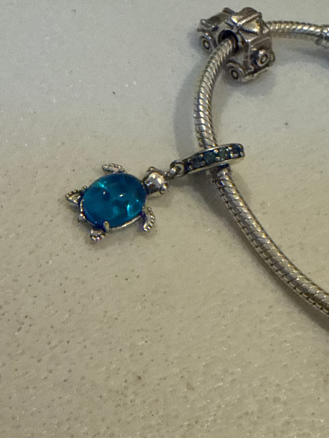 Customer photo review of Charm Tortuga Azul