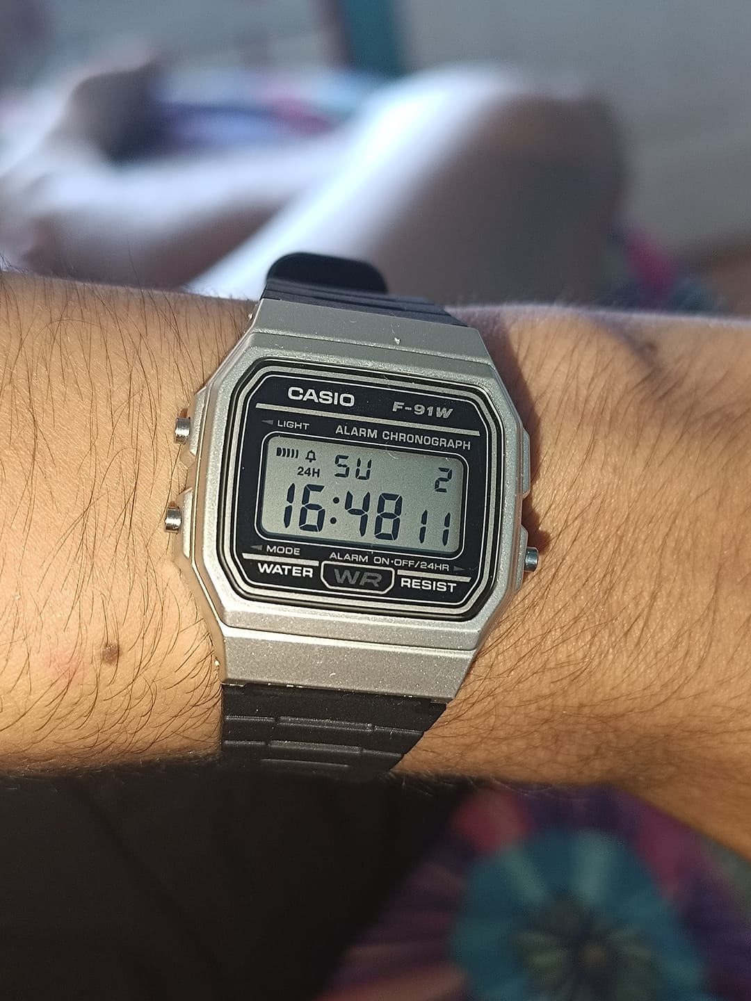 Customer photo review of Reloj Casio Vintage F-91WM-7ADF Plateado/Negro