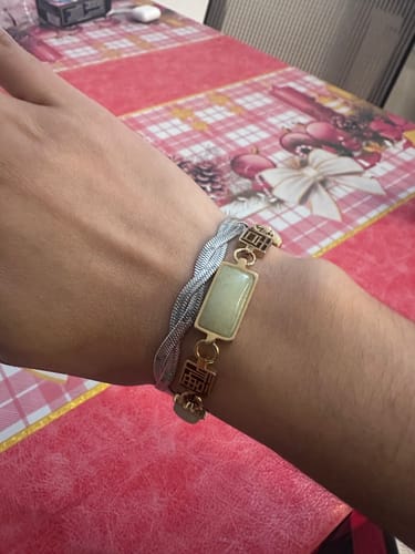 Customer photo review of Jade Link Bracelet