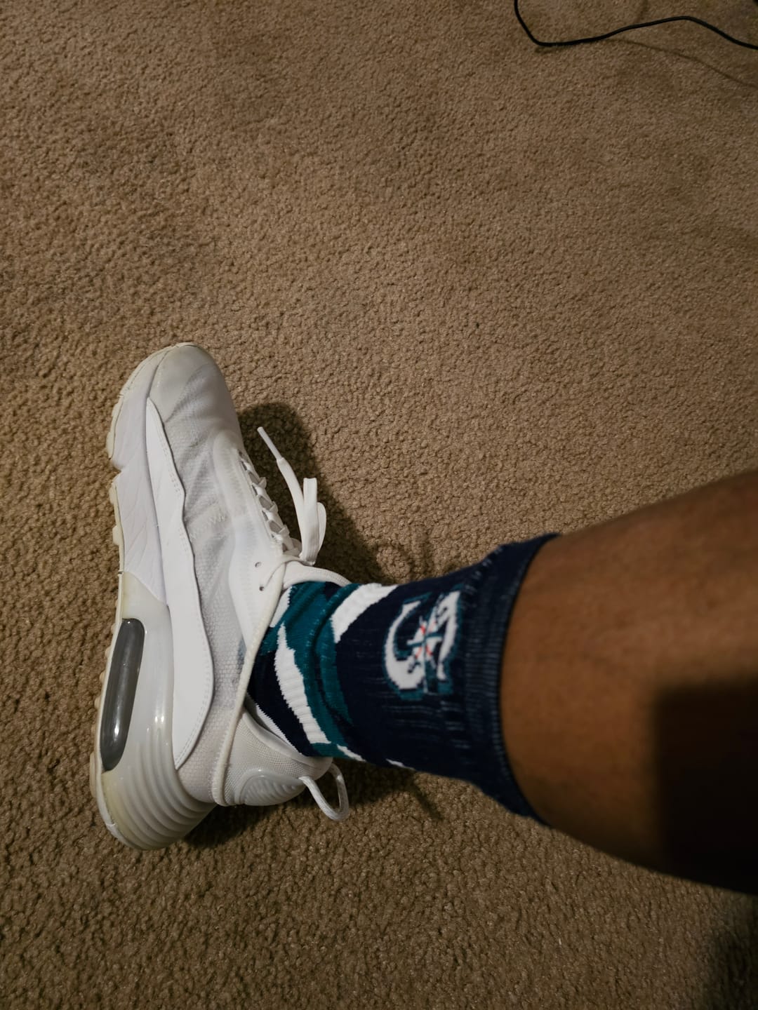 Customer photo review of Seattle Mariners Breakout Premium Crew Socks