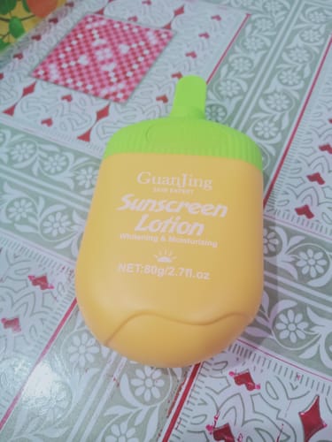 Customer photo review of Guanjing VC SPF60 Nicotinamide Sun Lotion 80g
