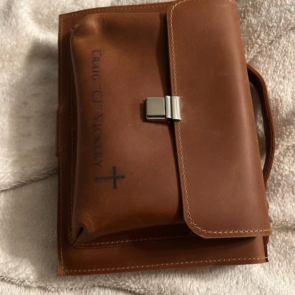 Customer photo review of Bible Bag with Shoulder Strap