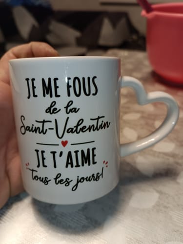 Customer photo review of Avec toi - Tasse personnalisée pour couple avec phrases amusantes
