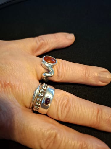 Customer photo review of SKULLS. - 925 STERLING SILVER