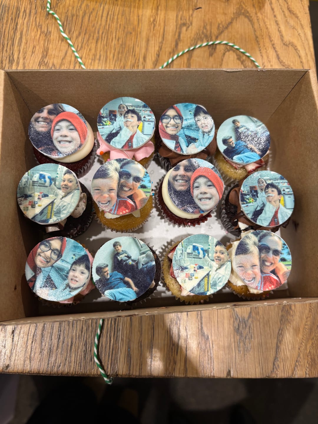 Customer photo review of Edible Photo Cupcakes