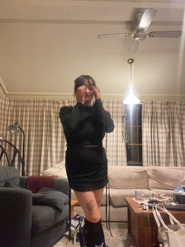 Customer photo review of Showtime Denim Playsuit in Blue