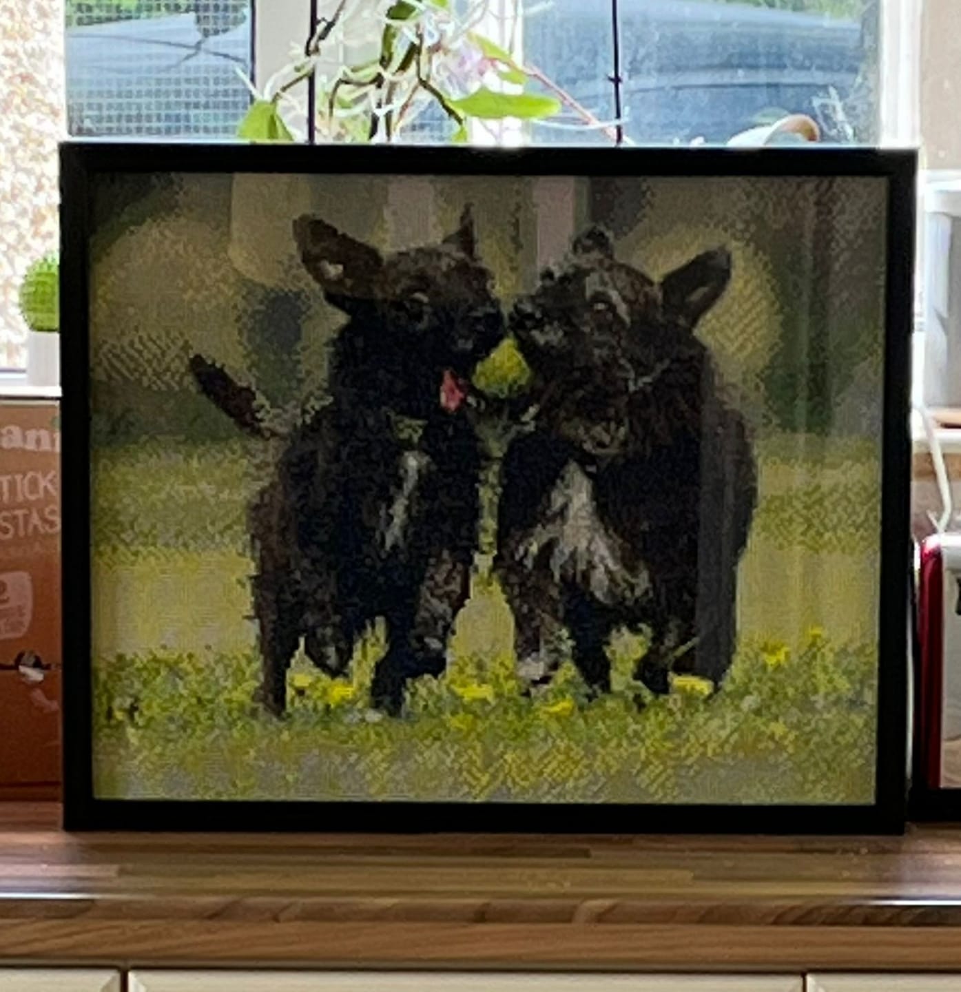 Customer photo review of Personalised Crystal Art Canvas Kit