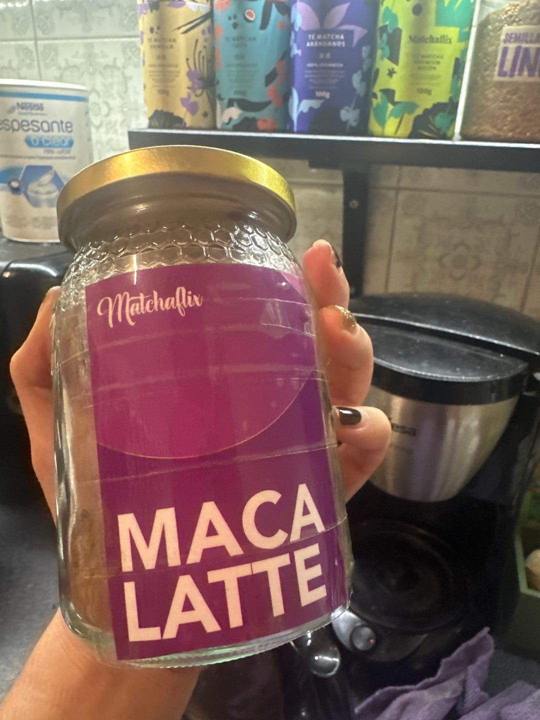 Customer photo review of Maca Latte