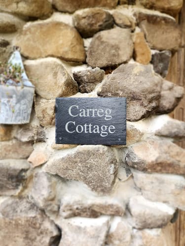 Customer photo review of Personalised Rectangle Slate Number House Sign