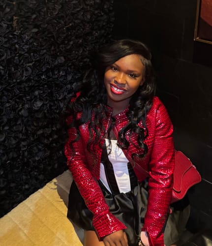 Customer photo review of Lori Croc Jacket (RED)