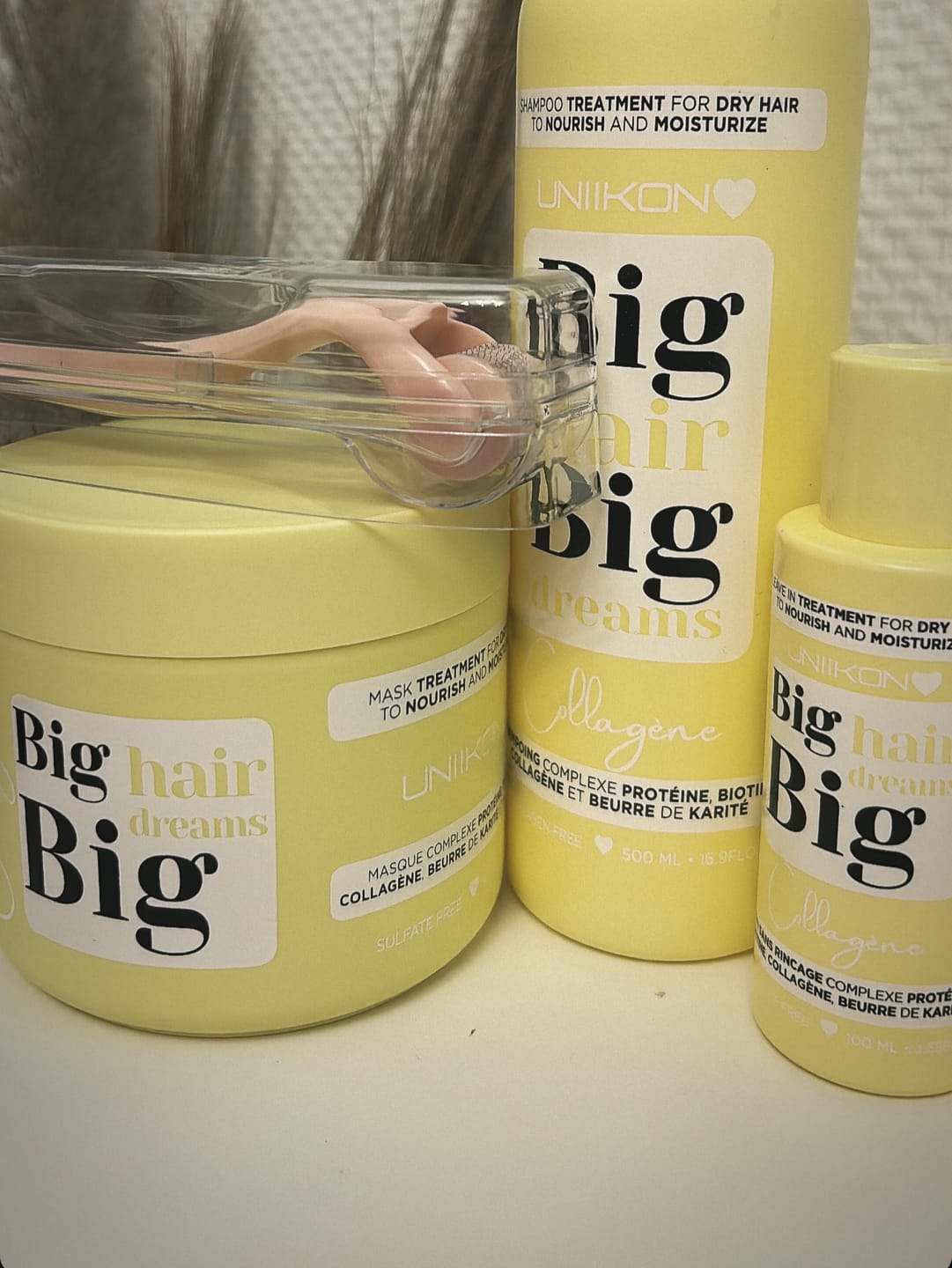 Customer photo review of Gamme Collagène - Kit complet - Shampooing, masque et leave-in