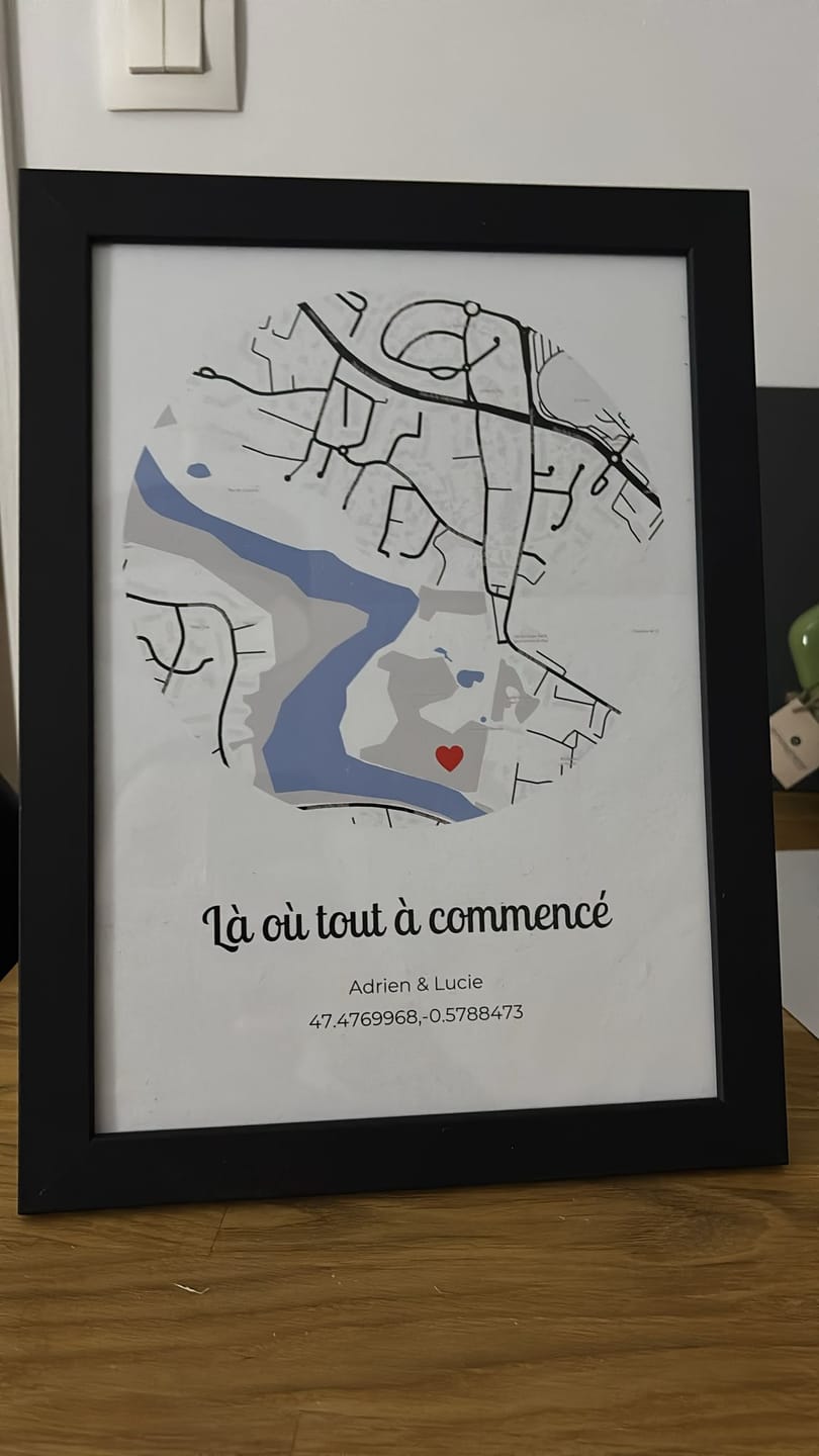 Customer photo review of Là où tout a commencé - Affiche personnalisée
