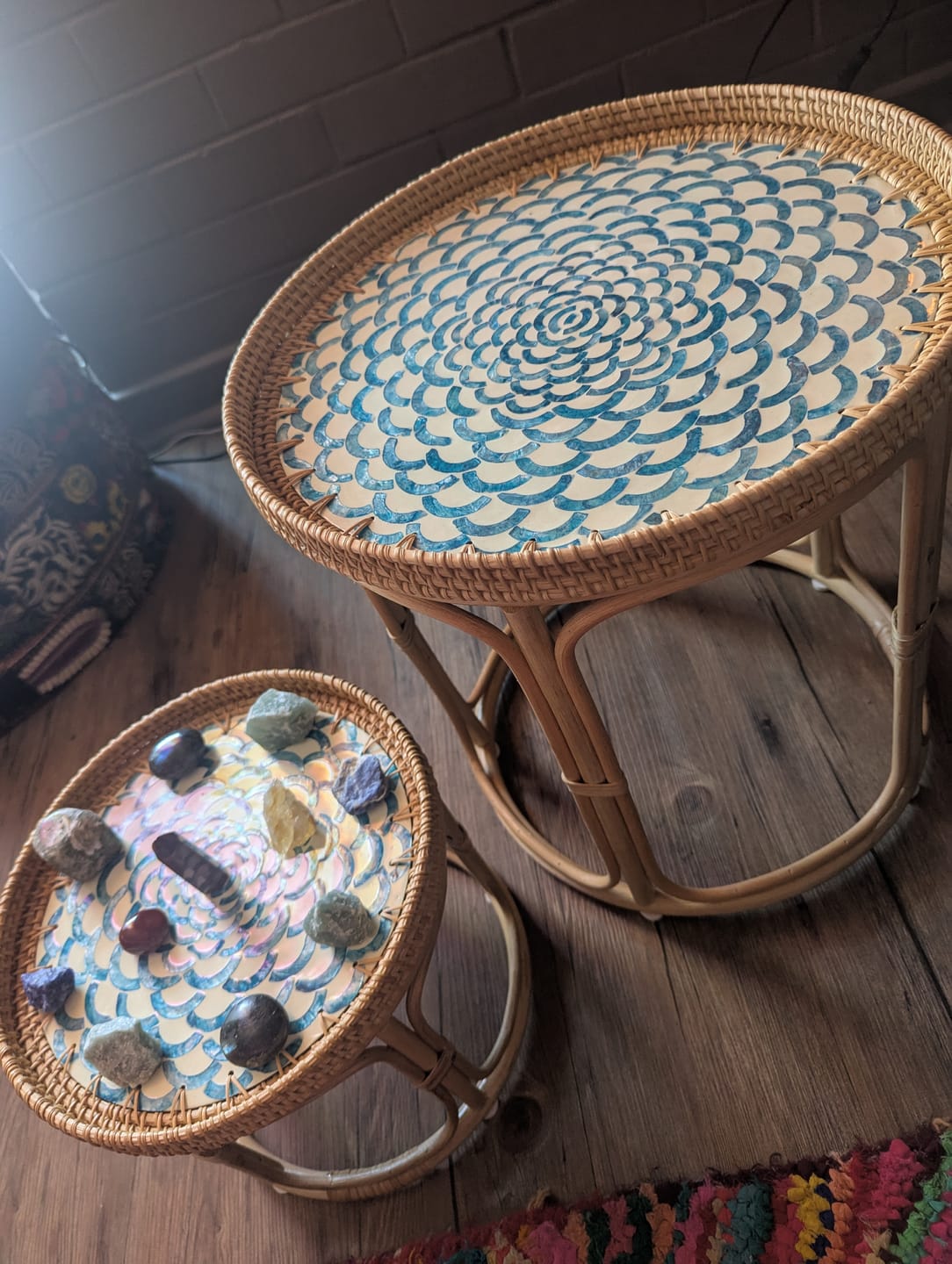 Customer photo review of Bloom Rattan Table Set