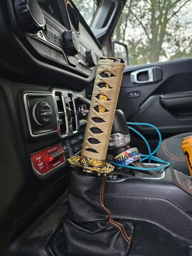 Customer photo review of Samurai Dragon Katana Hilt Universal Gear Shift Knob