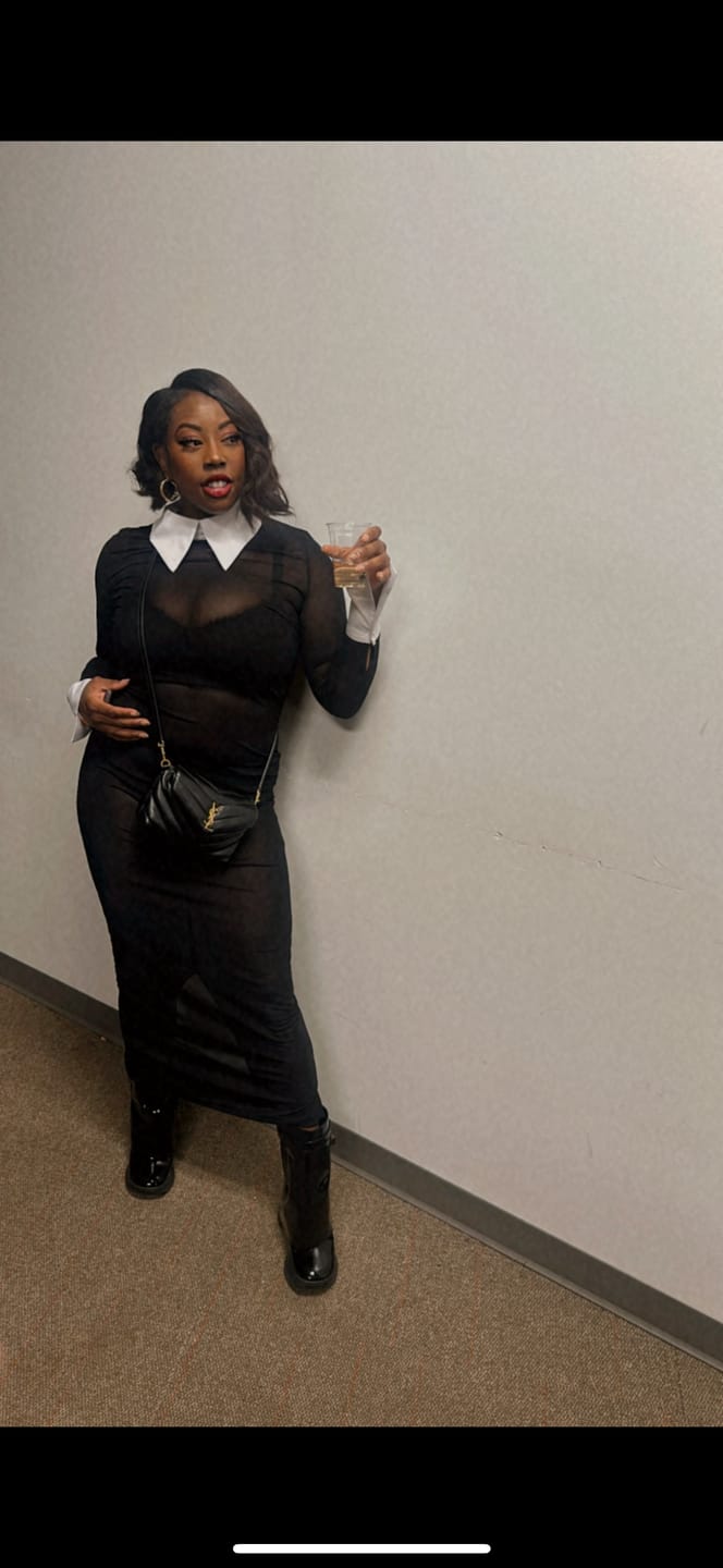 Customer photo review of Manhattan Mesh Dress