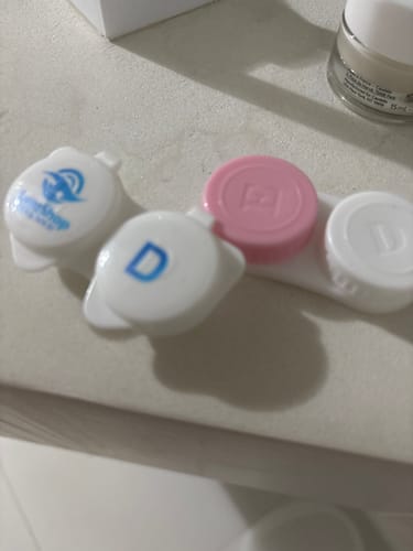 Customer photo review of Estojo para Lentes de Contato Gelatinosa ou Rígida Cores Diversas