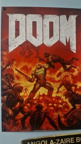 Customer photo review of Game A-DOOM-Eternal Poster Kraft Club Bar Paper Vintage Wall Art Painting Stickers
