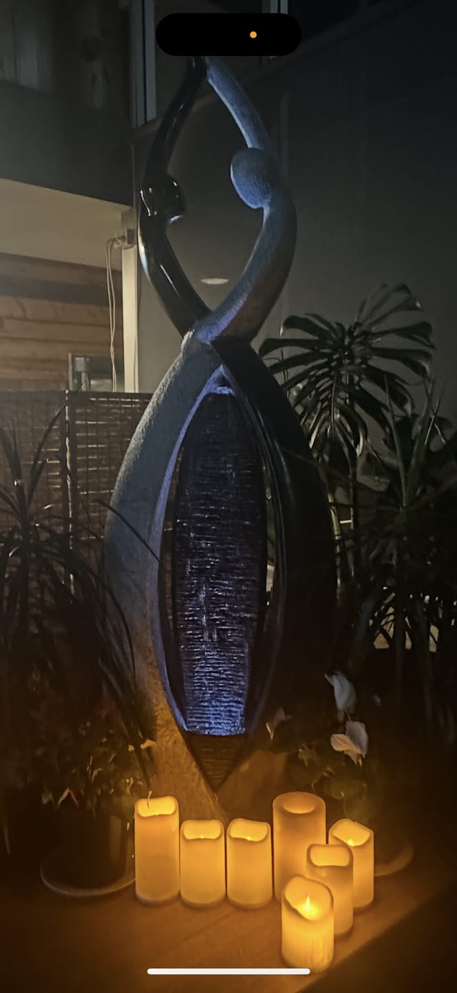 Customer photo review of Harmony Dancers Tall Indoor & Outdoor Water Feature - 145cm
