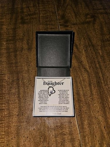 Customer photo review of To My Daughter - Love Dad - Necklace Gift Set - SS318